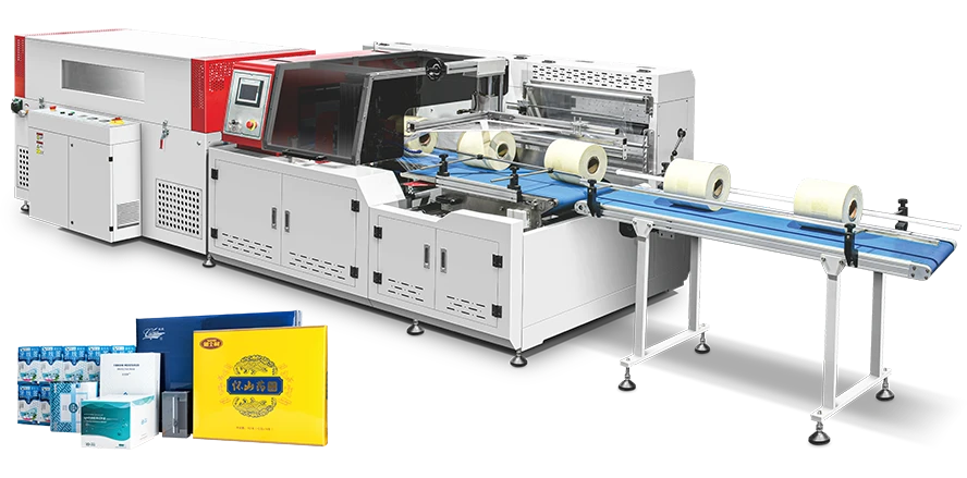 Automatic High Speed Box Motion Side Sealing Shrink Packing Machine