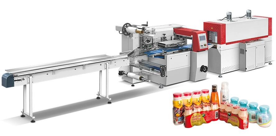 Automatic Continuous Motion Flow Type Heat Shrink Packing Machine